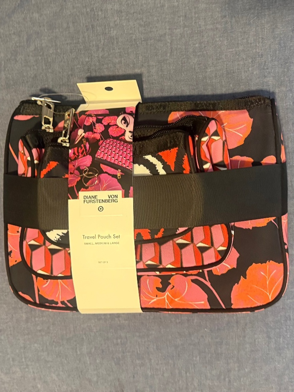 NWT DIANE VON FURSTENBURG X TARGET TRAVEL POUCH SET